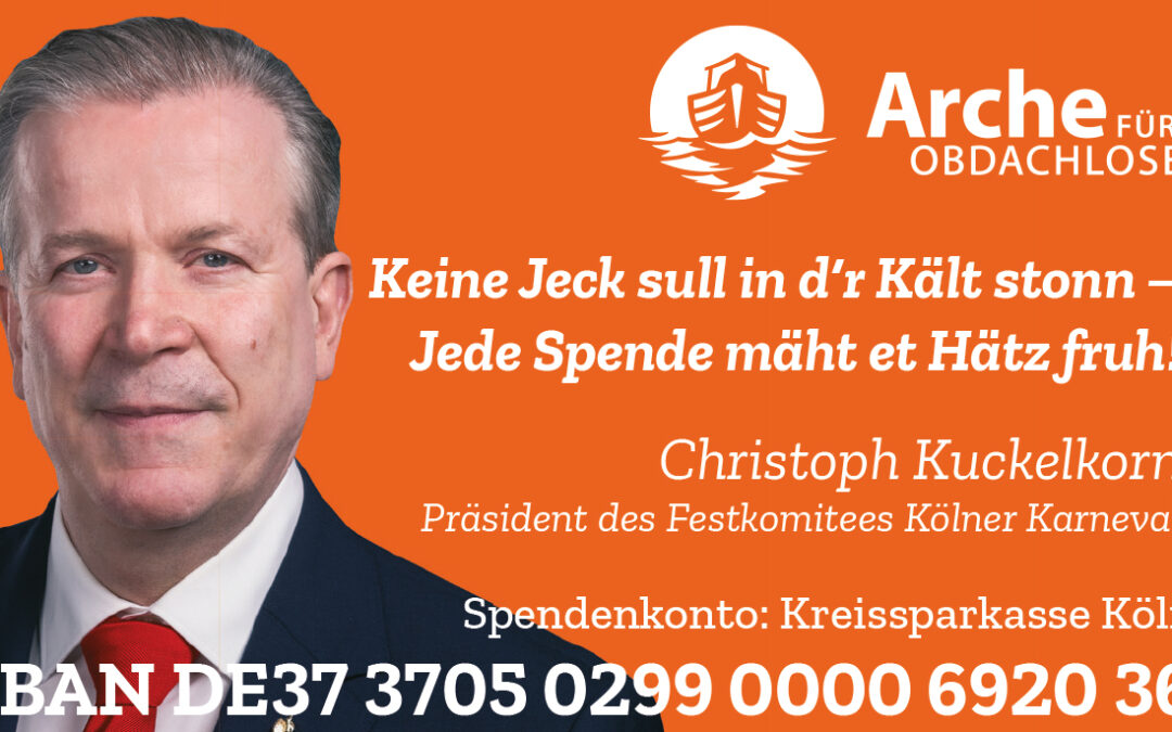 Christoph Kuckelkorn: Helft obdachlosen Menschen!